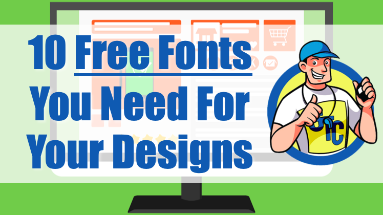 10 free fonts blog title image